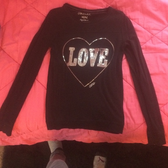 Black LOVE Aeropostale long sleeve