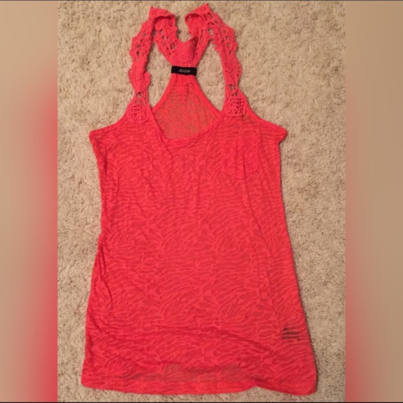 Coral pink racer back tank
