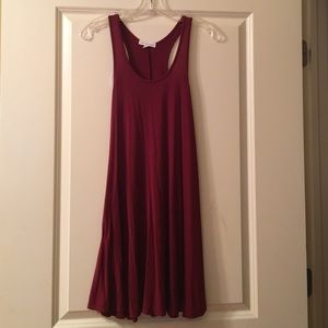 Burgundy Jersey Tank Dress