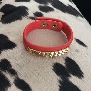 BCBGeneration Spiked Leather Cuff