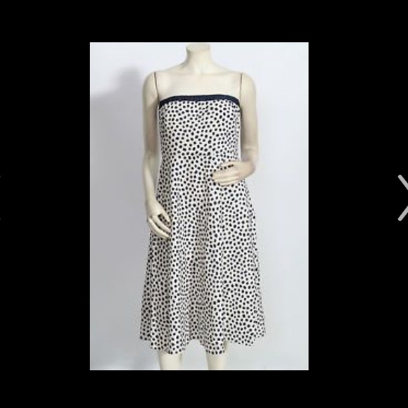 J Crew navy and white dress