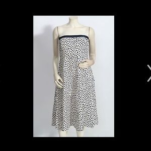 J Crew navy and white dress