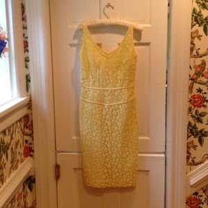 Yellow Retro Pencil sleeveless dress Size 4