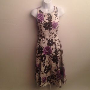 1950 floral inspired dress
