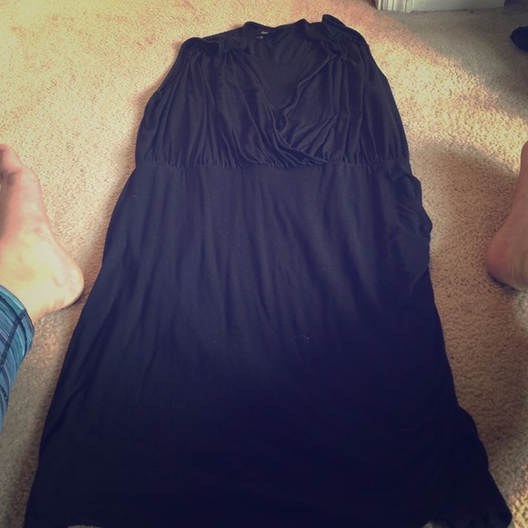 Black midi dress
