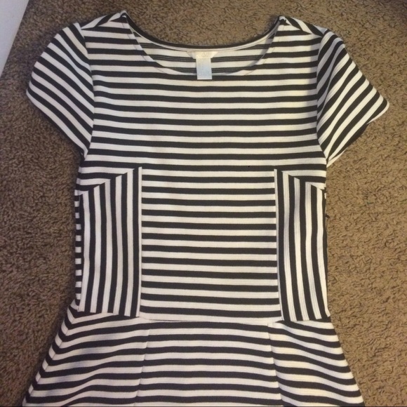 Black and white striped forever 21 dress