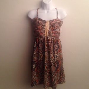 Cross back Aztec dress
