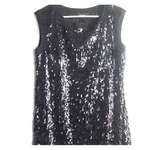 Laundry by Shelli Segal black sequin dress