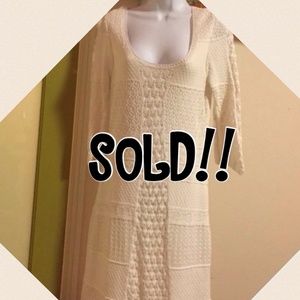 Catherine Malandrino White Crochet Dress L