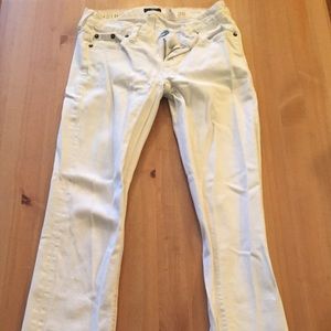 J. Crew straight leg white denim pants