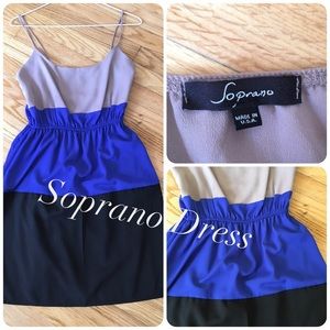 Super CUTE Beige/Blue/Black Soprano Dress
