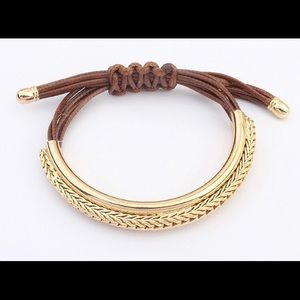 Brown and gold bracelet