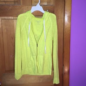 Bright yellow AE zip up