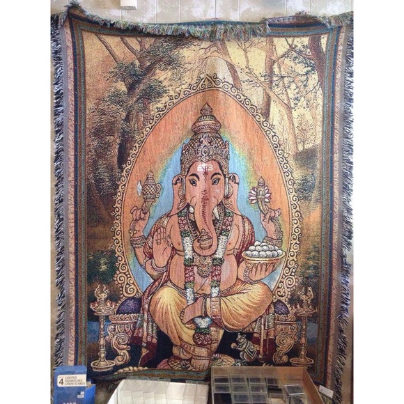 Ganesha Hindu God Elephant Tapestry