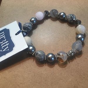 Quartz, Jasper & Druk Bracelet