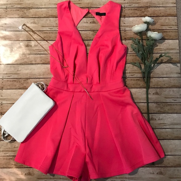 Boutique Dresses & Skirts - ⚡️Sale⚡" Last One" Boutique Neon Pink Romper