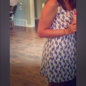 This cute white and blue dress