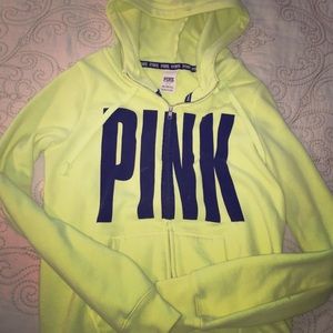 Light yellow. Zip up from victoria secret