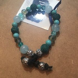 Jade, Lava and Magnesite Bracelet