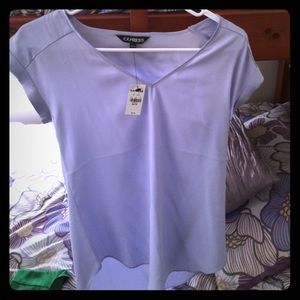 Express silky purple dress top