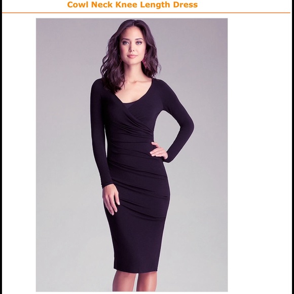 Bebe Cowl Neck Midi Dress - NWOT