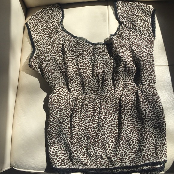 Nanette Lepore Silk Leopard Print Blouse - Picture 2 of 2