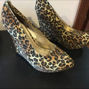 Leopard Print Wedges