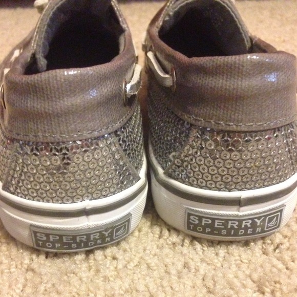 Silver Sparkly Sperry's - Picture 2 of 2