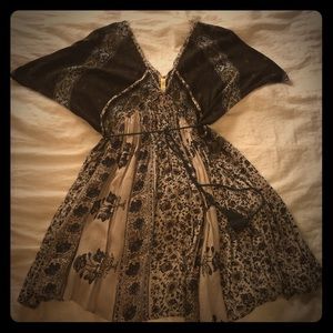 Boho pattern free flow dress