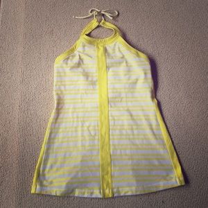Lululemon yellow and white halter top