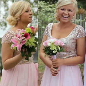 Knee length formal dress// BARBIE PINK//