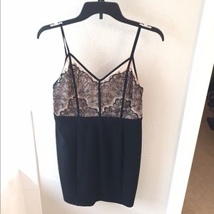 Black v neck line dress