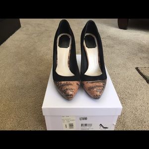 Christian Dior duo pump snakeskin high heels