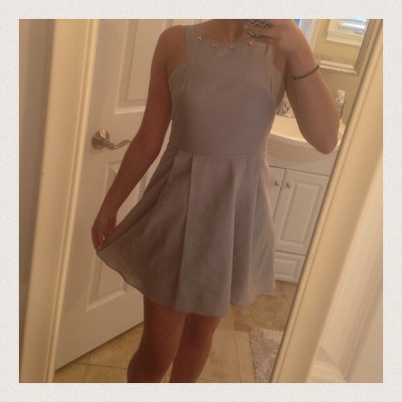 Sparkly silver BCBG tank dress with copper stones