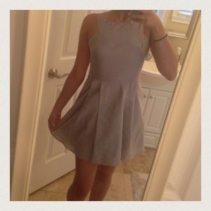 Sparkly silver BCBG tank dress with copper stones