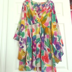 Butterfly sleeve dress