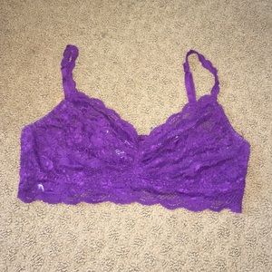 Purple lace bralette