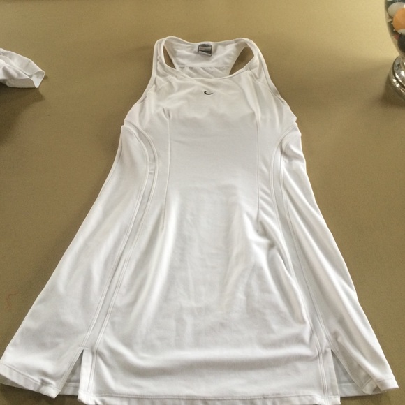 All white Nike tennis dress