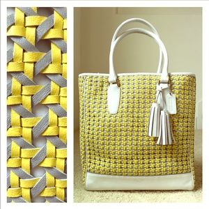 COACH Legacy leather woven tote, NWOT