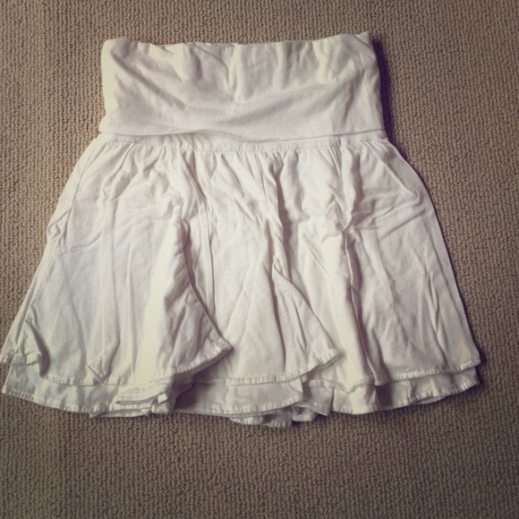 Ralph Lauren White Cotton Ruffle skirt