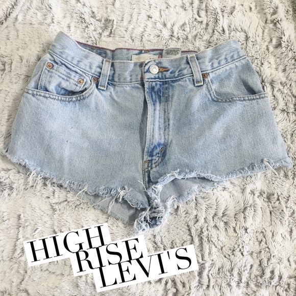 Levi's Pants - Levi high rise distressed shorts