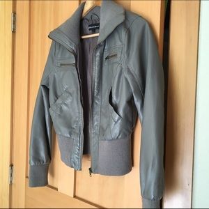 Faux Leather Jacket, Large