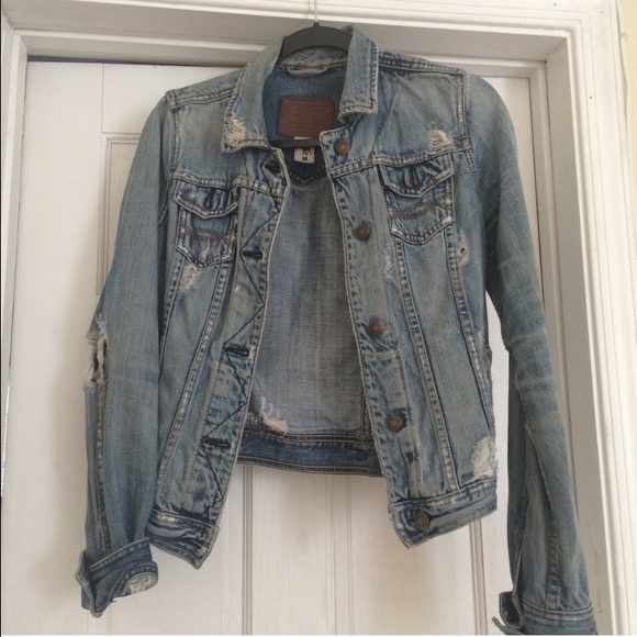 Distressed denim jacket