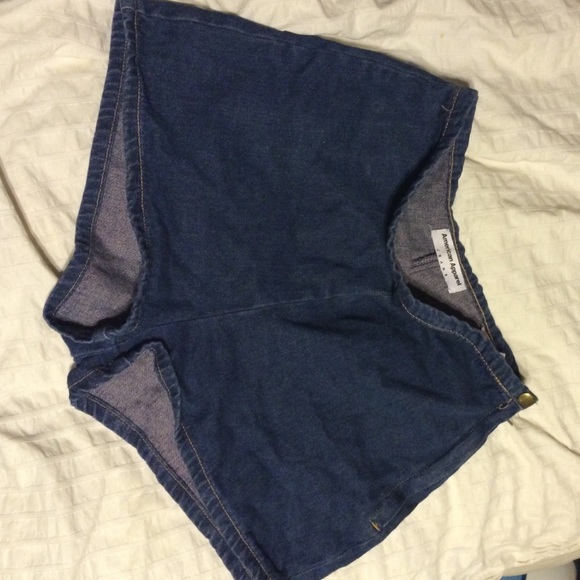 American Apparel High Waisted Denim Shorts