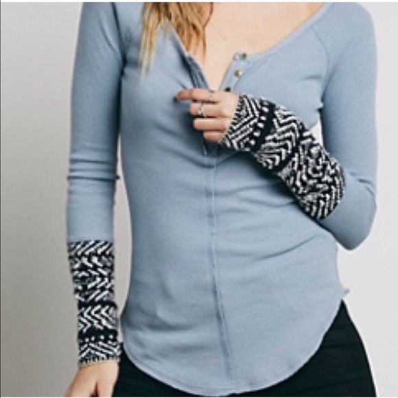 SOLD NWT Free People Alpine Cuff Thermal Sz. M - Picture 1 of 4