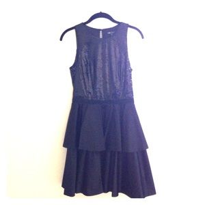 Armani Exchange Sequin Dress with tiered skirt