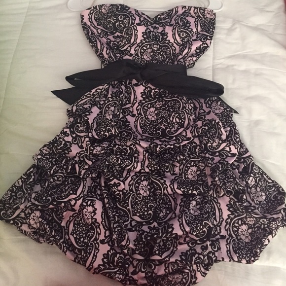 Light Pink and Black Dress