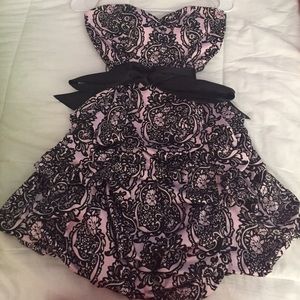 Light Pink and Black Dress