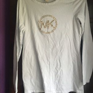 Long sleeve white Michael Kors tee