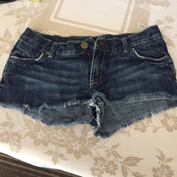 Denim short shorts